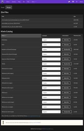 Kiwix Subscriptions